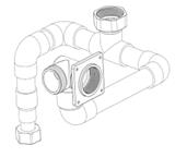 Connecting pipe assembly 2 / filter bucket  to water outlet & heat exchanger