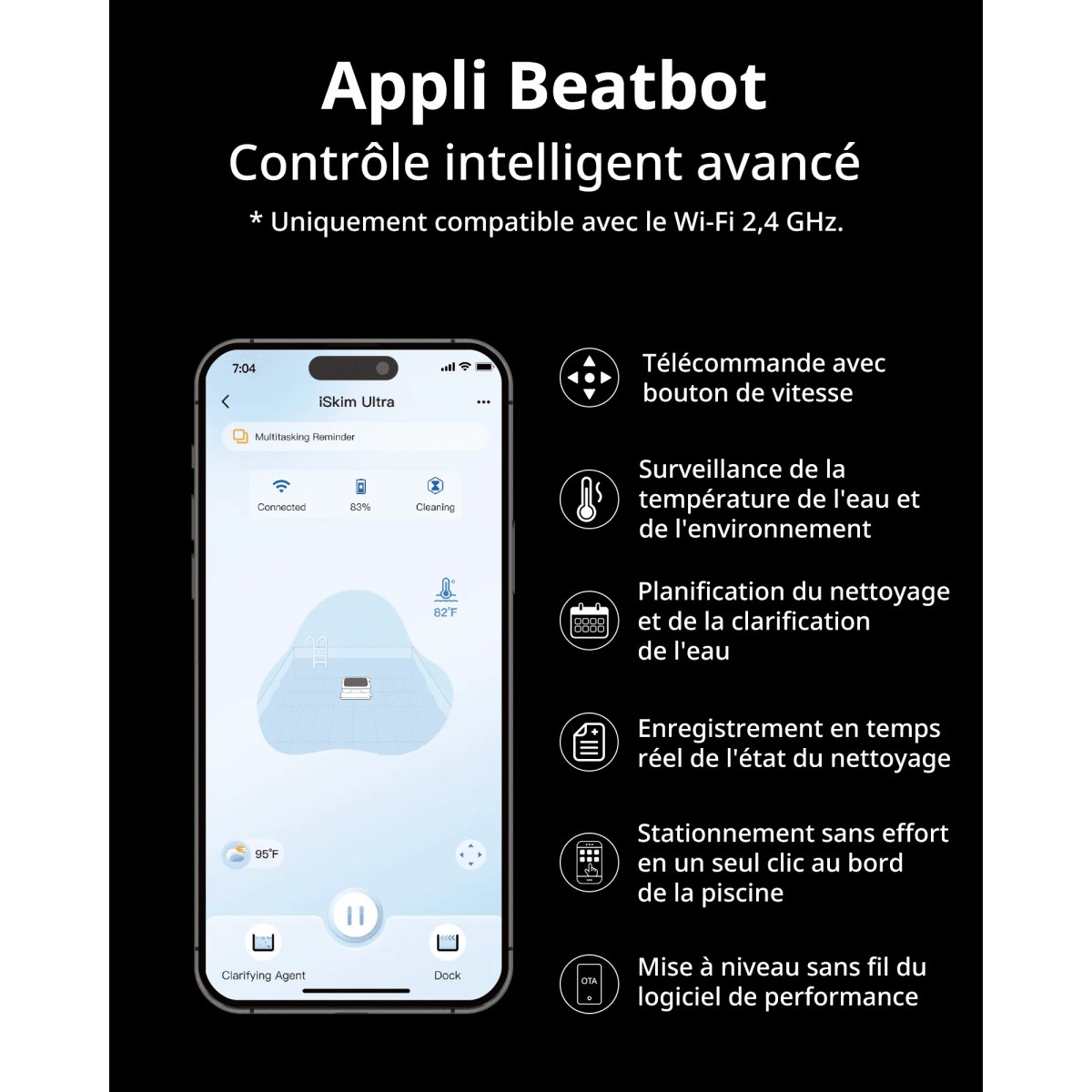 Robot pour piscine Beatbot iSkim Ultra