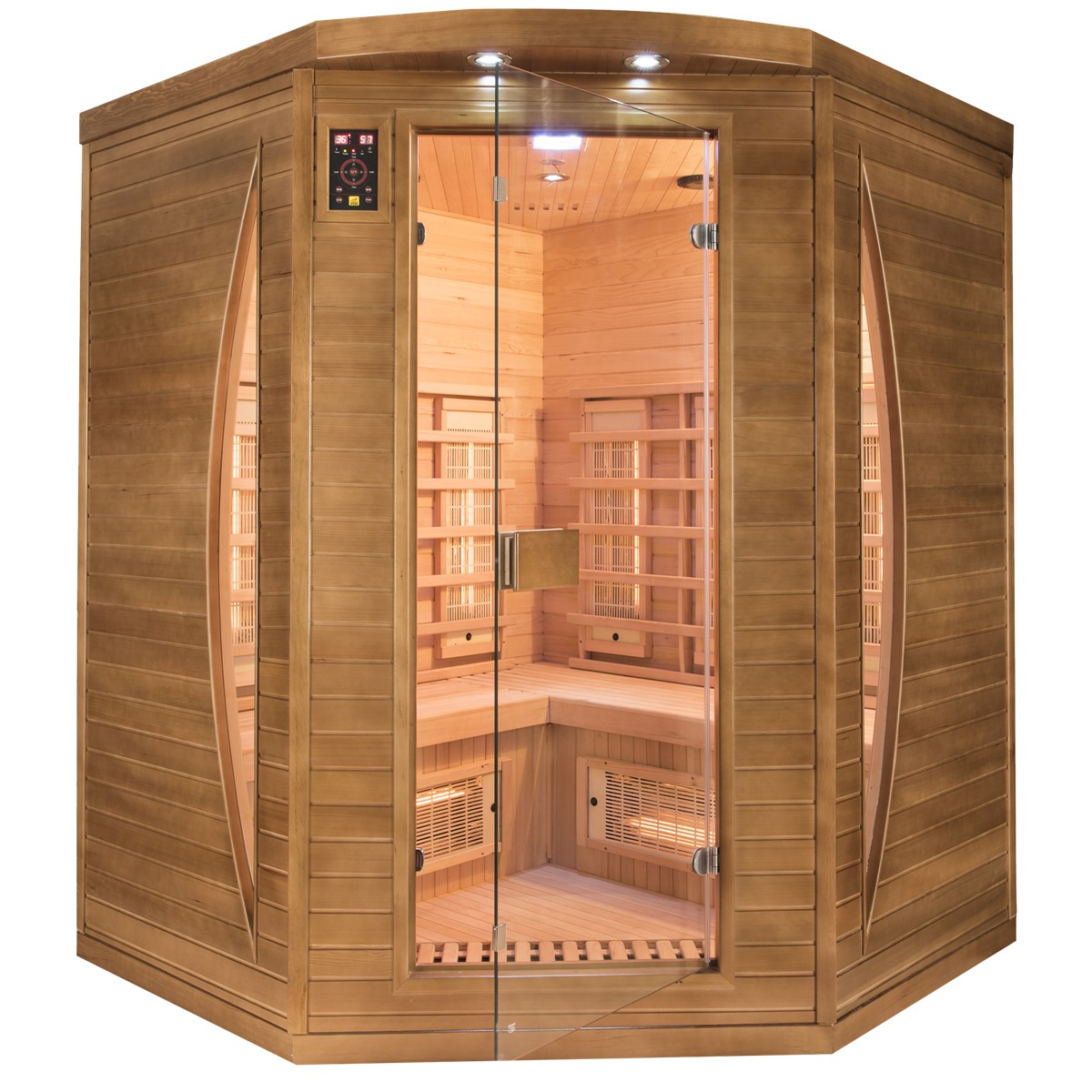 Spectra 3-seater angular sauna
