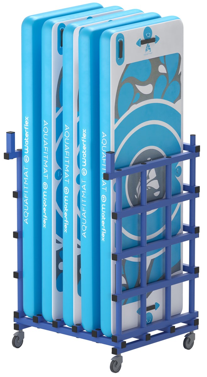 Storage cart for water mats
