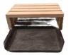 Cedar water tray for sauna stove